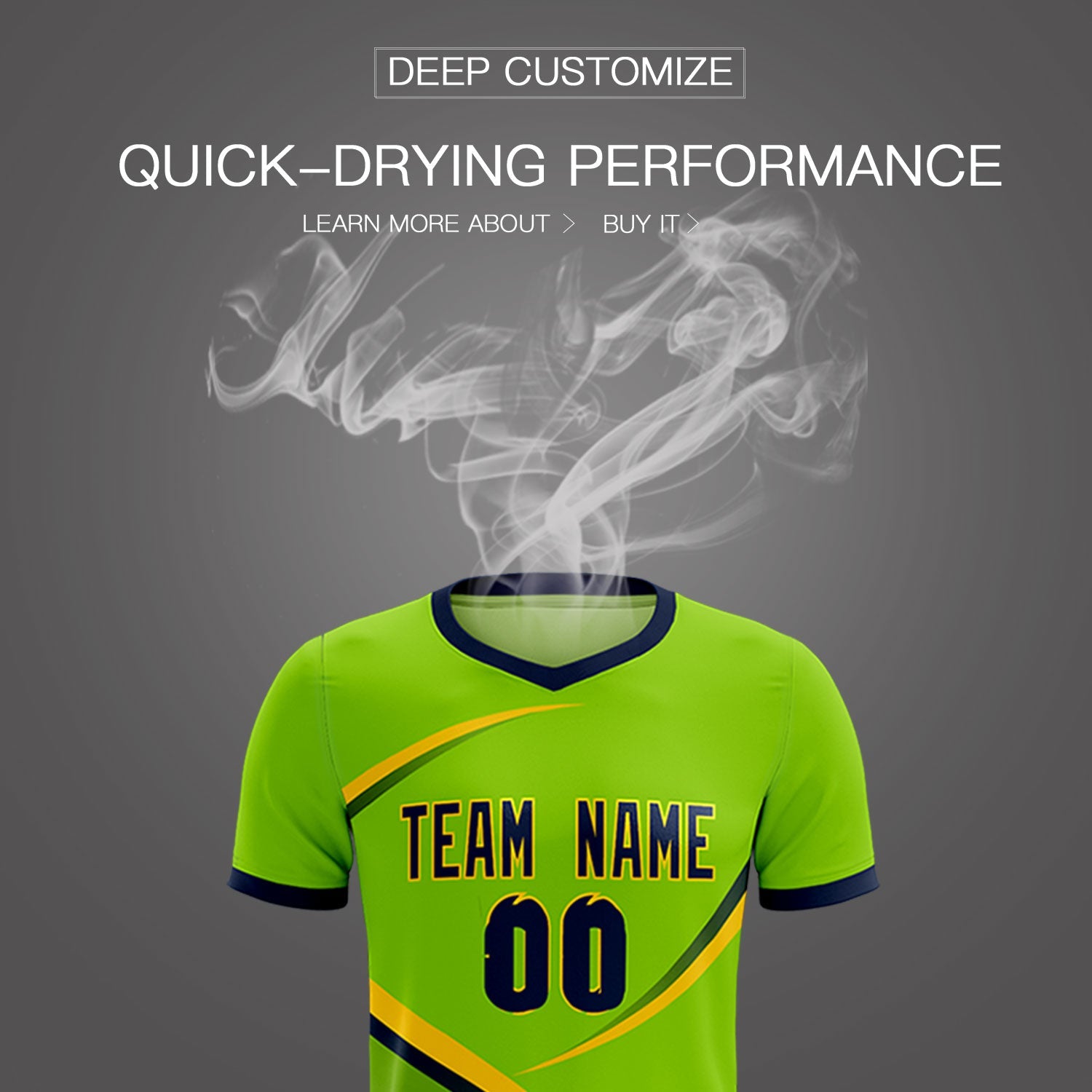 Custom Neon Green Navy Color Block Training Uniform For Men Soccer Sets Jersey