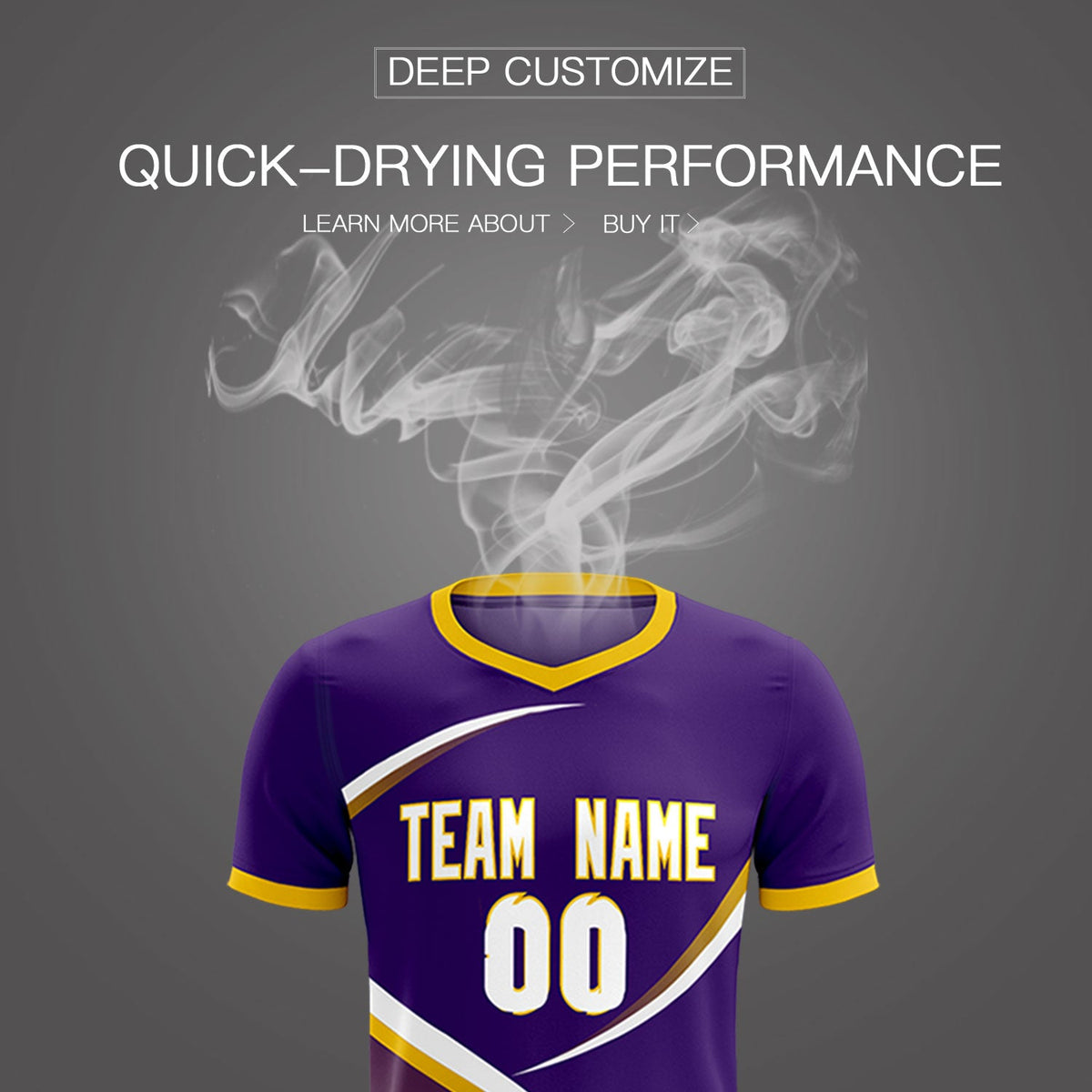 Custom Purple Gold Color Block Training Uniform For Men Soccer Sets Jersey