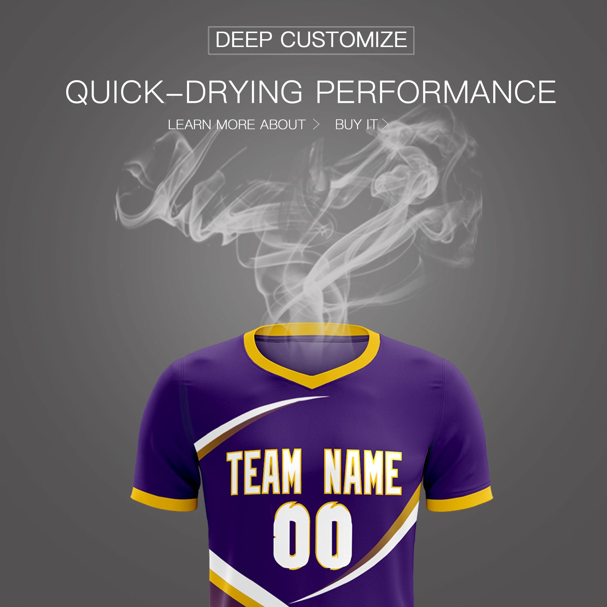 Custom Purple Gold Color Block Training Uniform For Men Soccer Sets Jersey