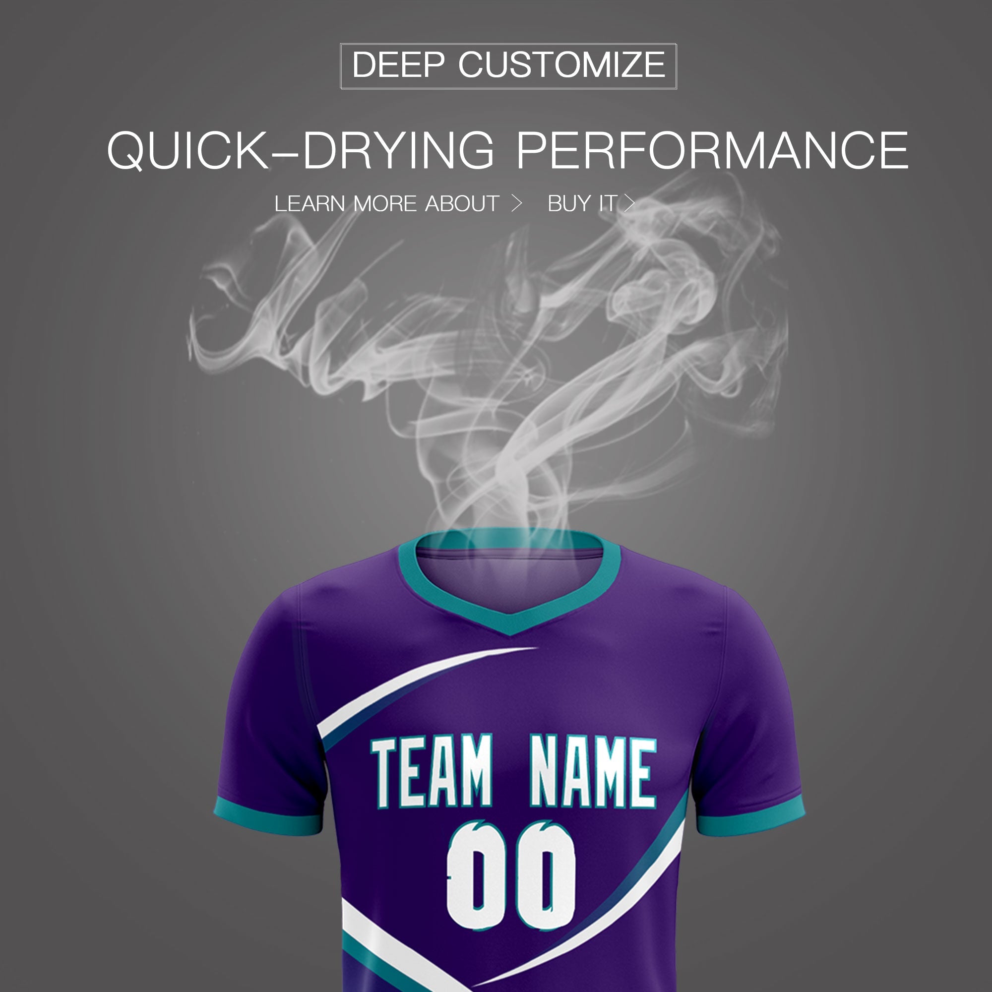 Custom Purple Aqua Color Block Training Uniform For Men Soccer Sets Jersey