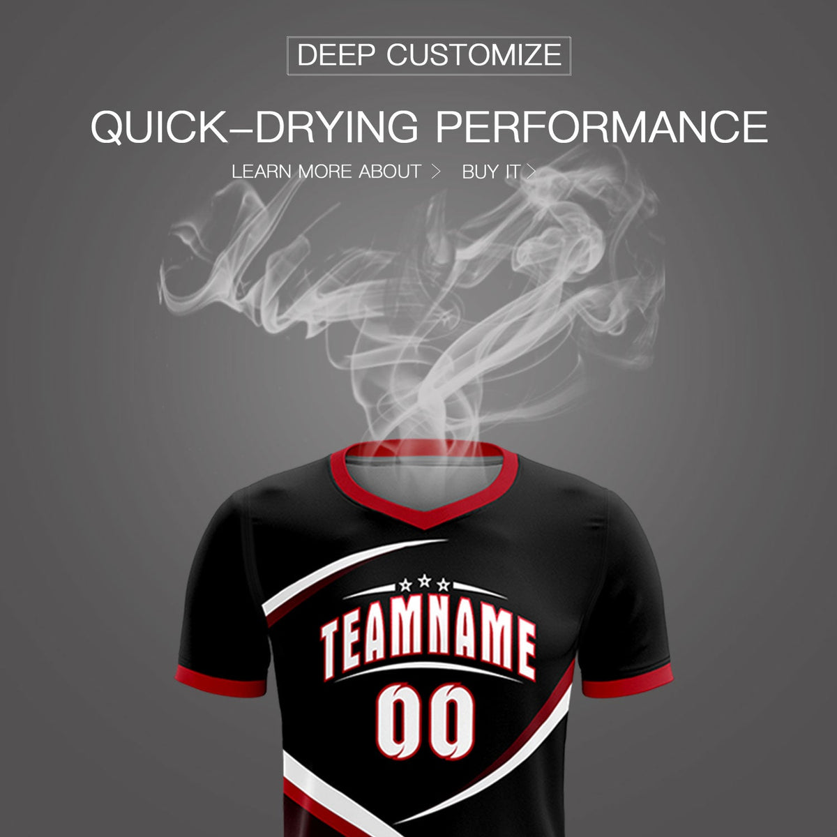 Custom Black Red Color Block Training Uniform For Men Soccer Sets Jersey