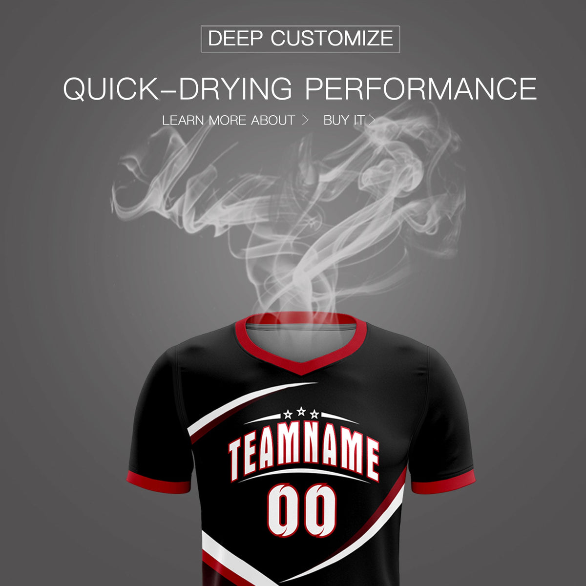 Custom Black Red Color Block Training Uniform For Men Soccer Sets Jersey