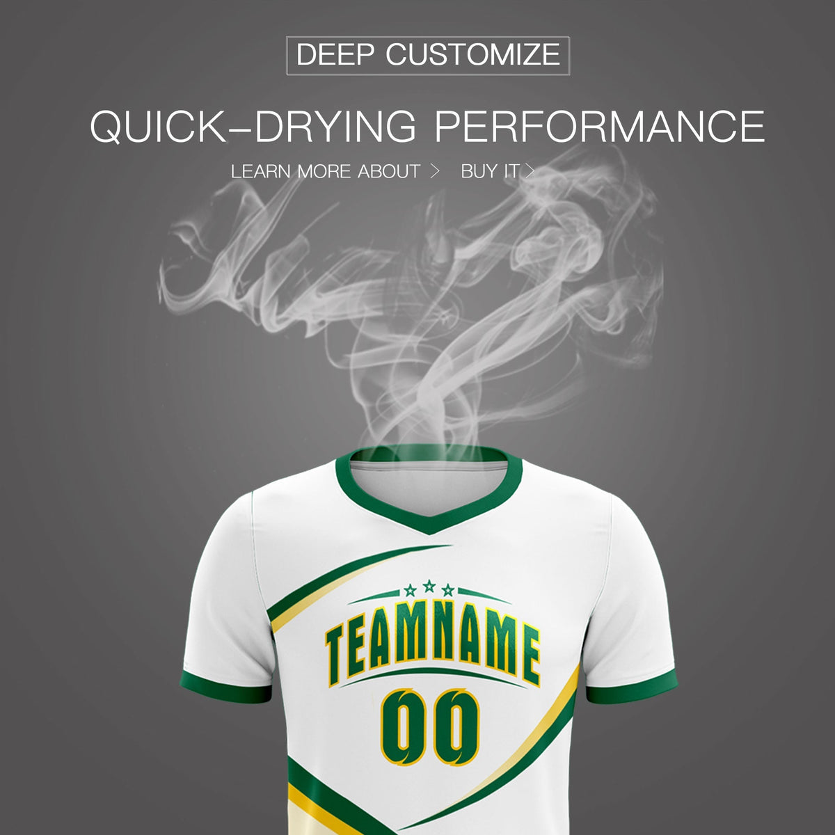 Custom White Kelly Green Color Block Training Uniform For Men Football Kits Jersey