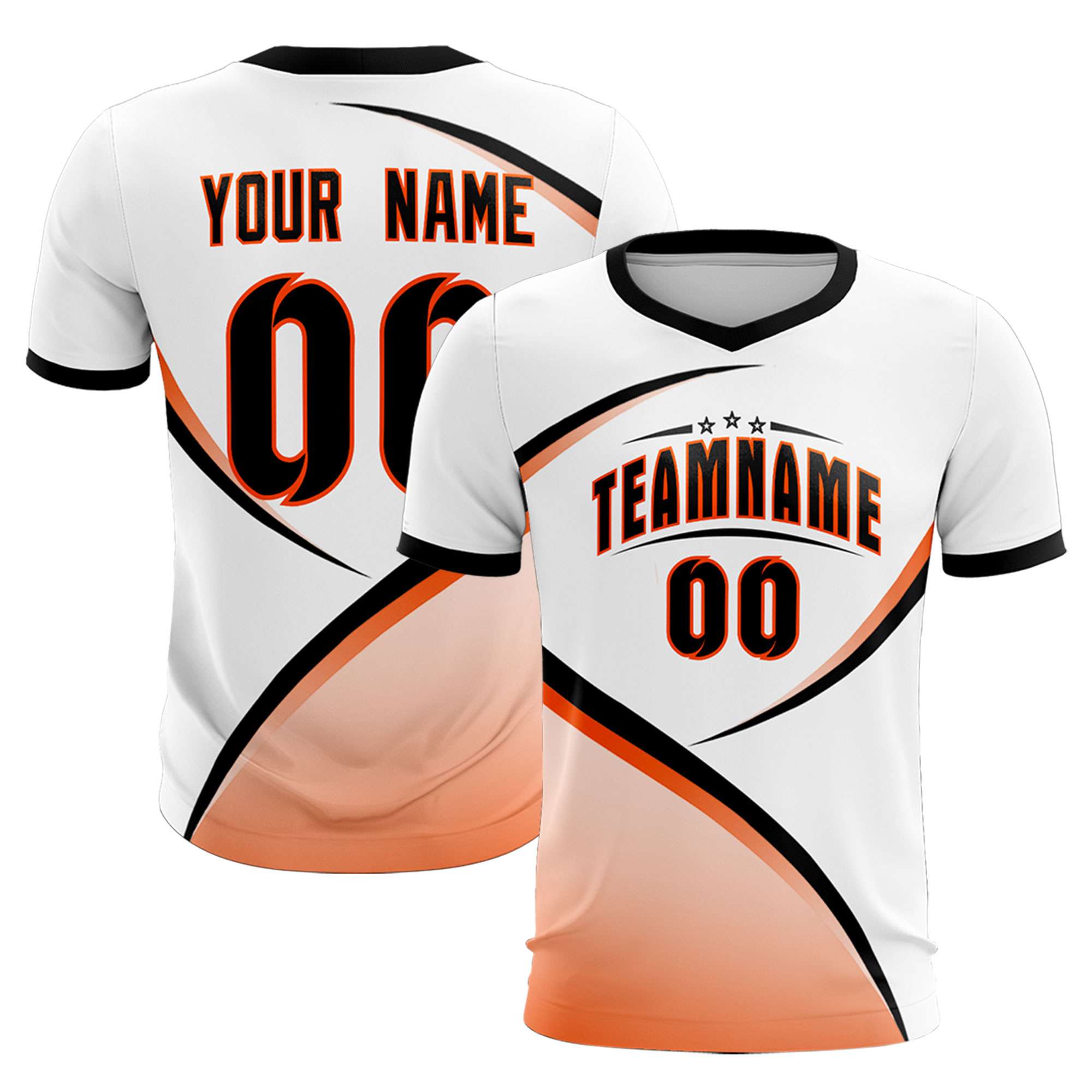 Custom White Black Color Block Training Uniform For Men Soccer Sets Jersey