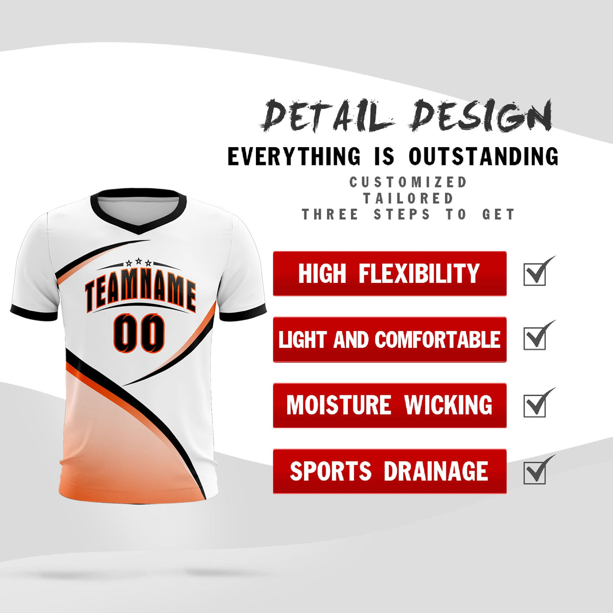 Custom White Black Color Block Training Uniform For Men Football Kits Jersey
