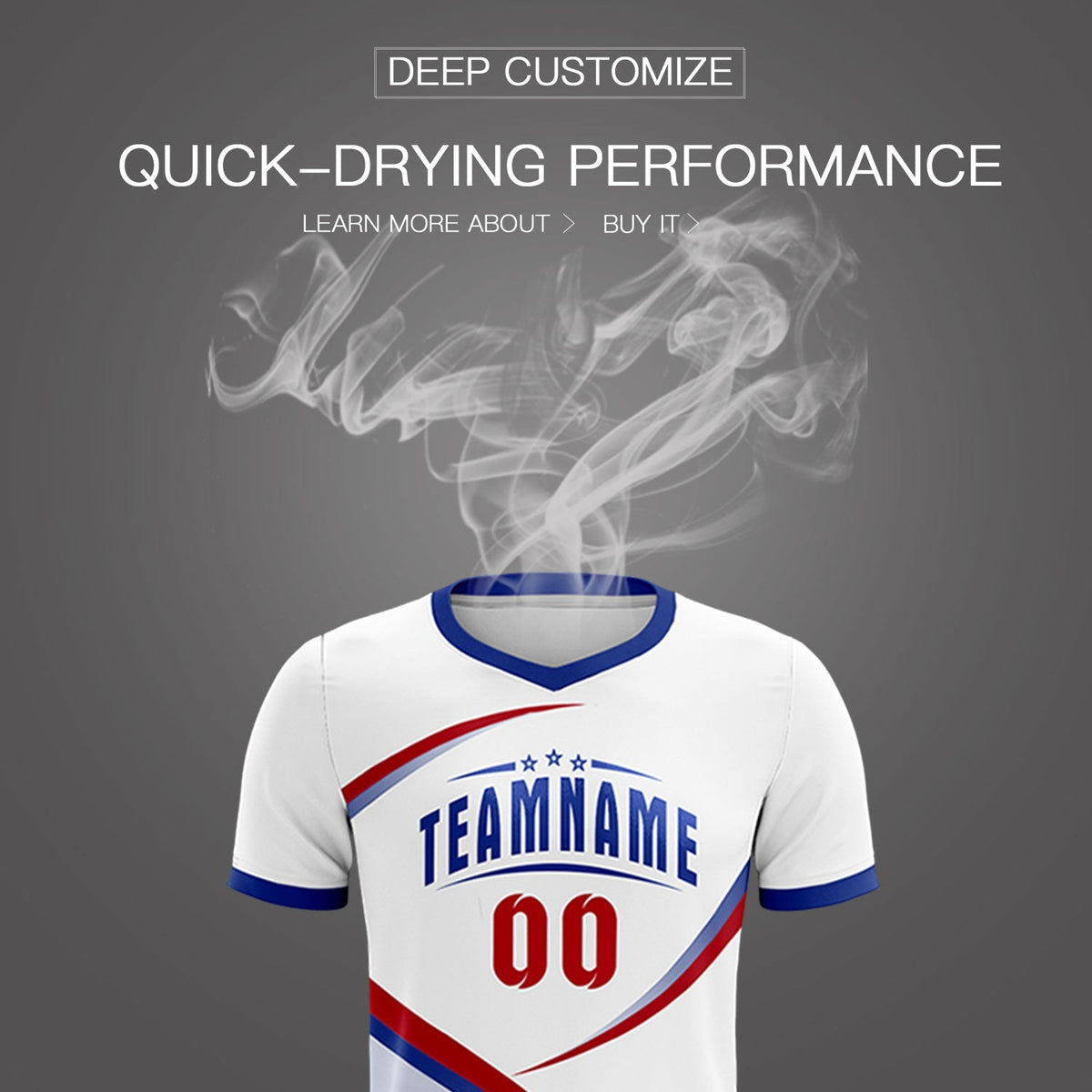 Custom White Royal Color Block Training Uniform For Men Football Kits Jersey