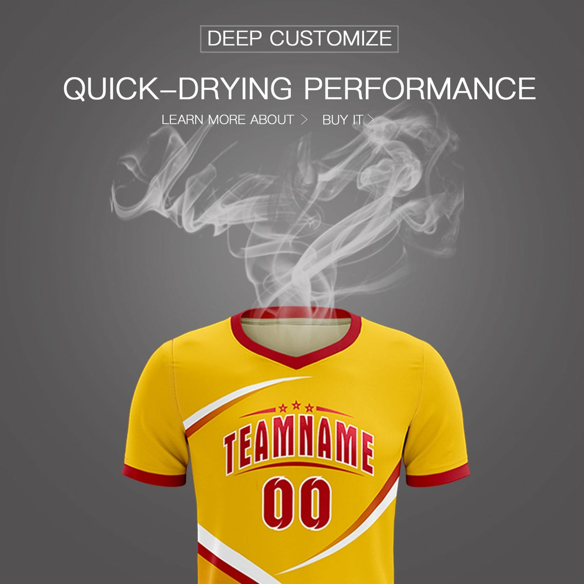 Custom Gold Red Color Block Training Uniform For Men Soccer Sets Jersey