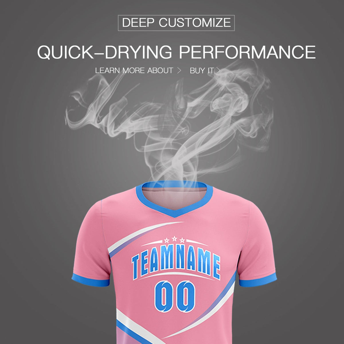 Custom Light Pink Powder Blue Color Block Training Uniform For Men Football Kits Jersey