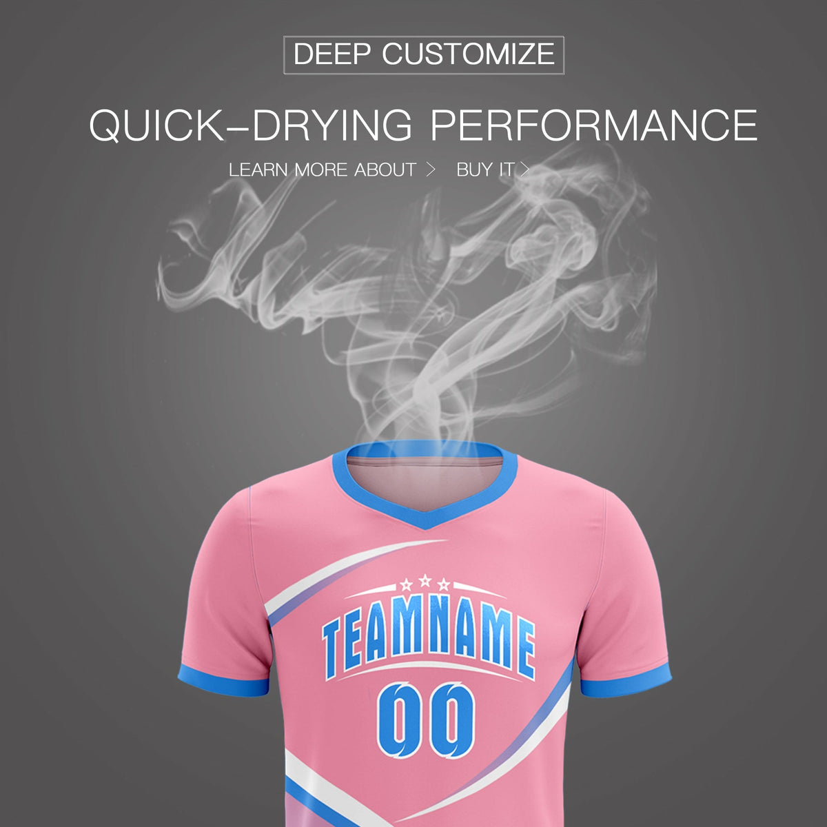 Custom Light Pink Powder Blue Color Block Training Uniform For Men Football Kits Jersey