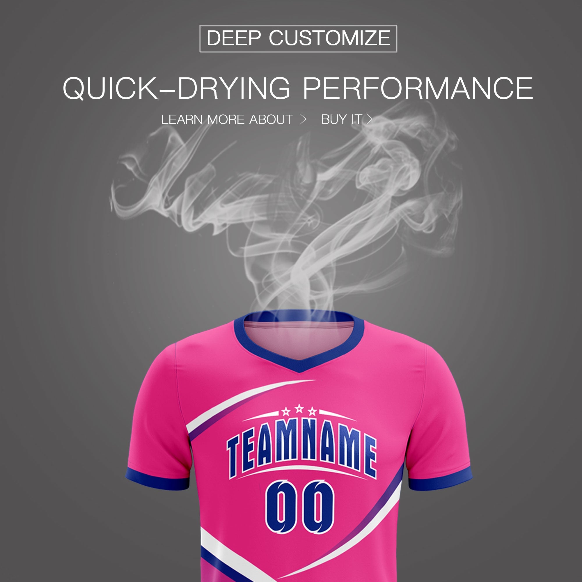 Custom Pink Royal Color Block Training Uniform For Men Soccer Sets Jersey