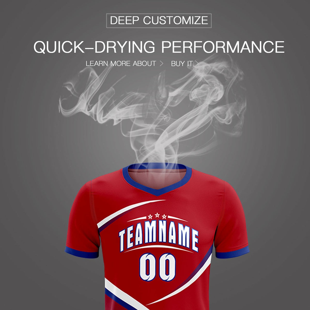 Custom Red Royal Color Block Training Uniform For Men Football Kits Jersey