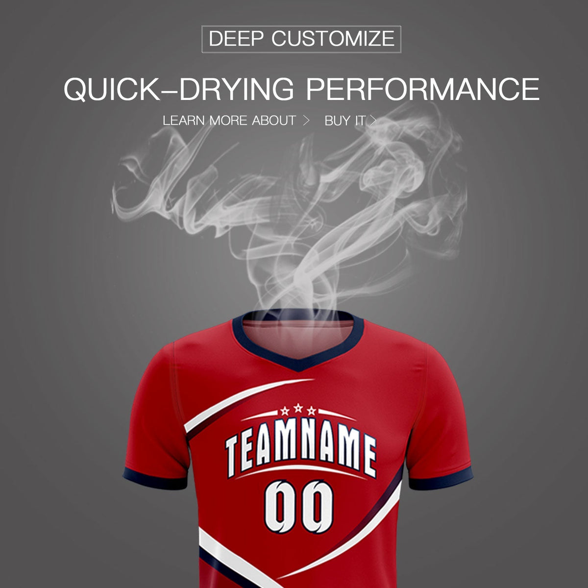 Custom Red Navy Color Block Training Uniform For Men Football Kits Jersey