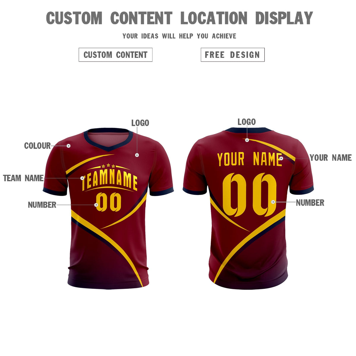 Custom Crimson Navy Color Block Training Uniform For Men Football Kits Jersey
