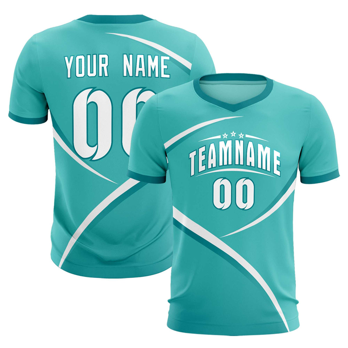 Custom Bright Green Aqua Color Block Training Uniform For Men Football Kits Jersey