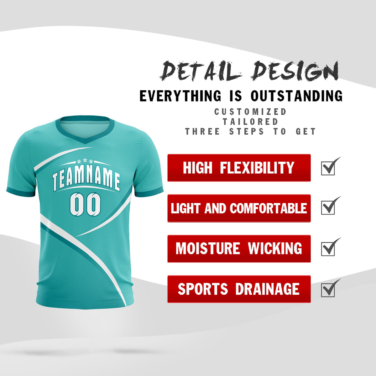 Custom Bright Green Aqua Color Block Training Uniform For Men Football Kits Jersey