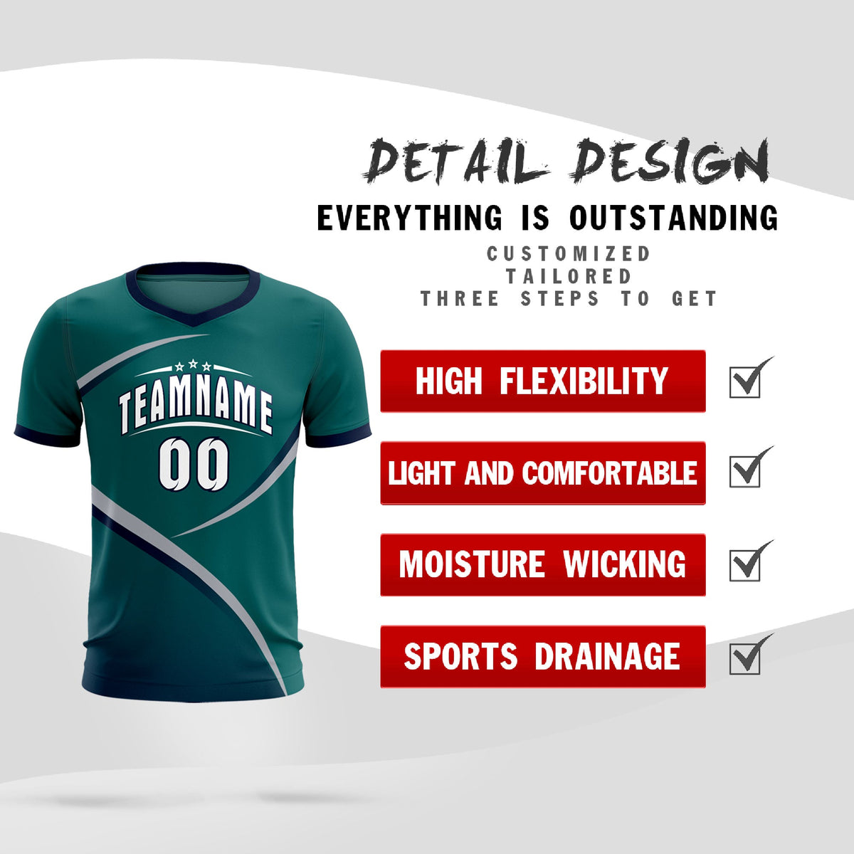 Custom Aqua Navy Color Block Training Uniform For Men Soccer Sets Jersey