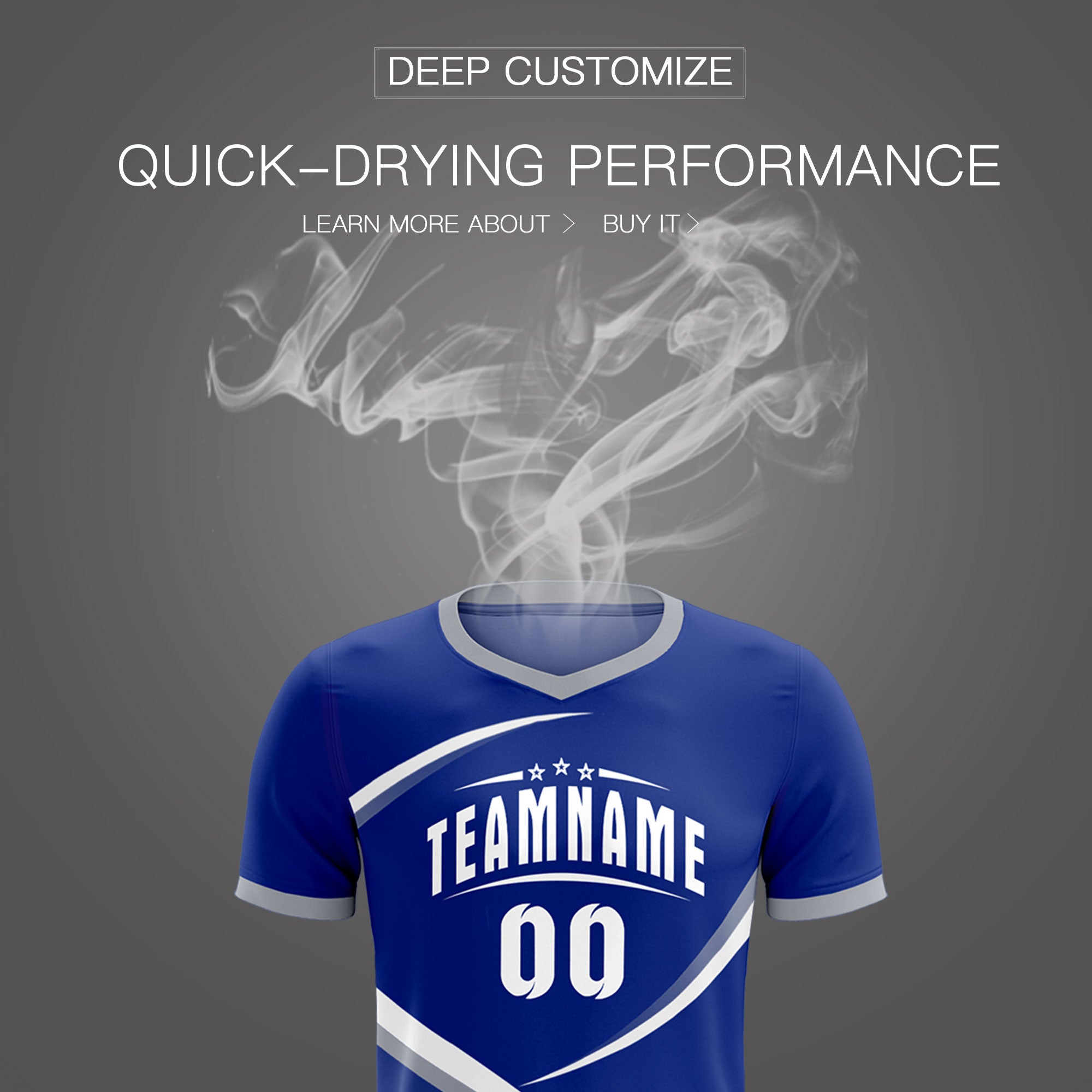 Custom Royal Gray Color Block Training Uniform For Men Soccer Sets Jersey