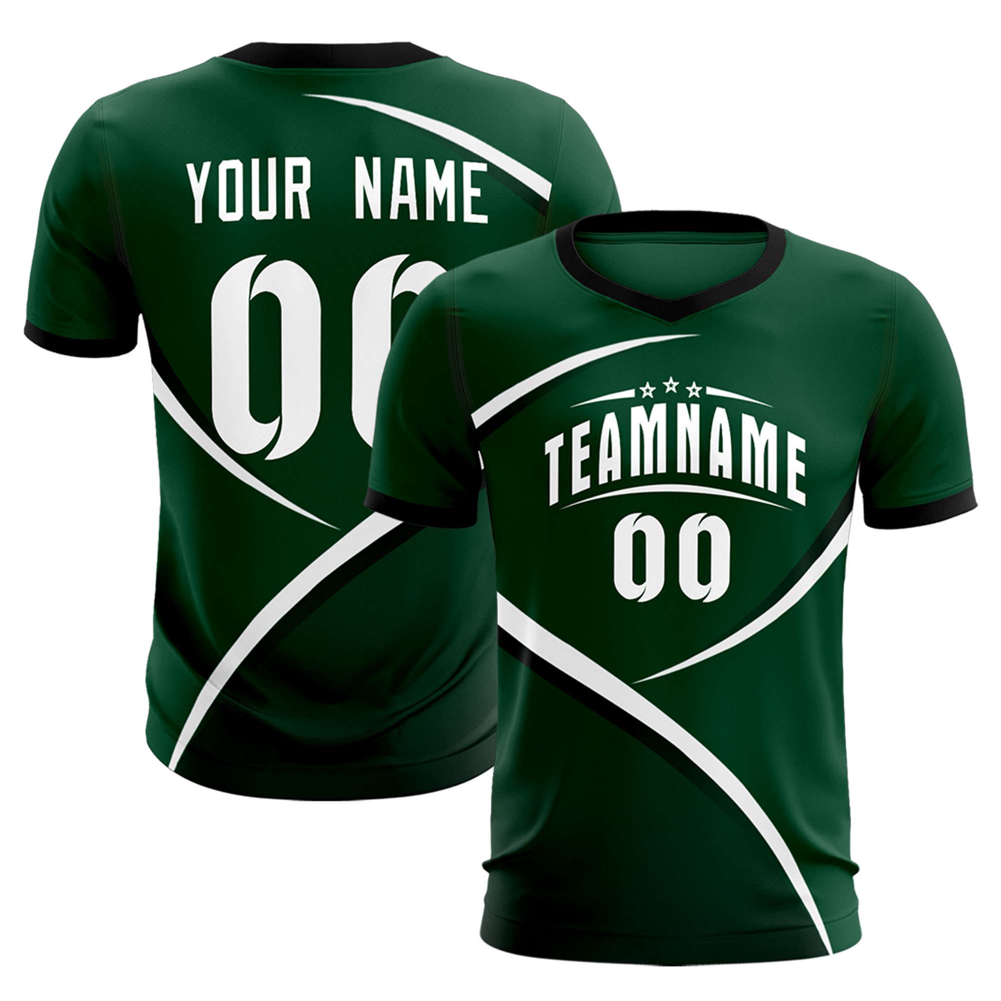 Custom Green Black Color Block Training Uniform For Men Soccer Sets Jersey