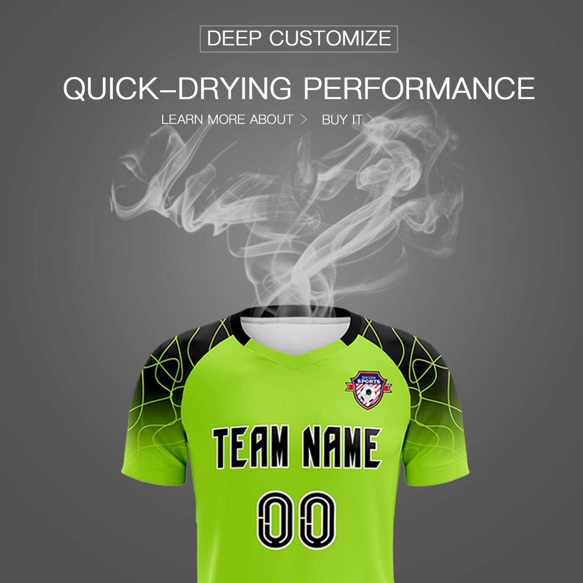 Custom Neon Green Classic Football Training Kit Jersey For Adults/Kids