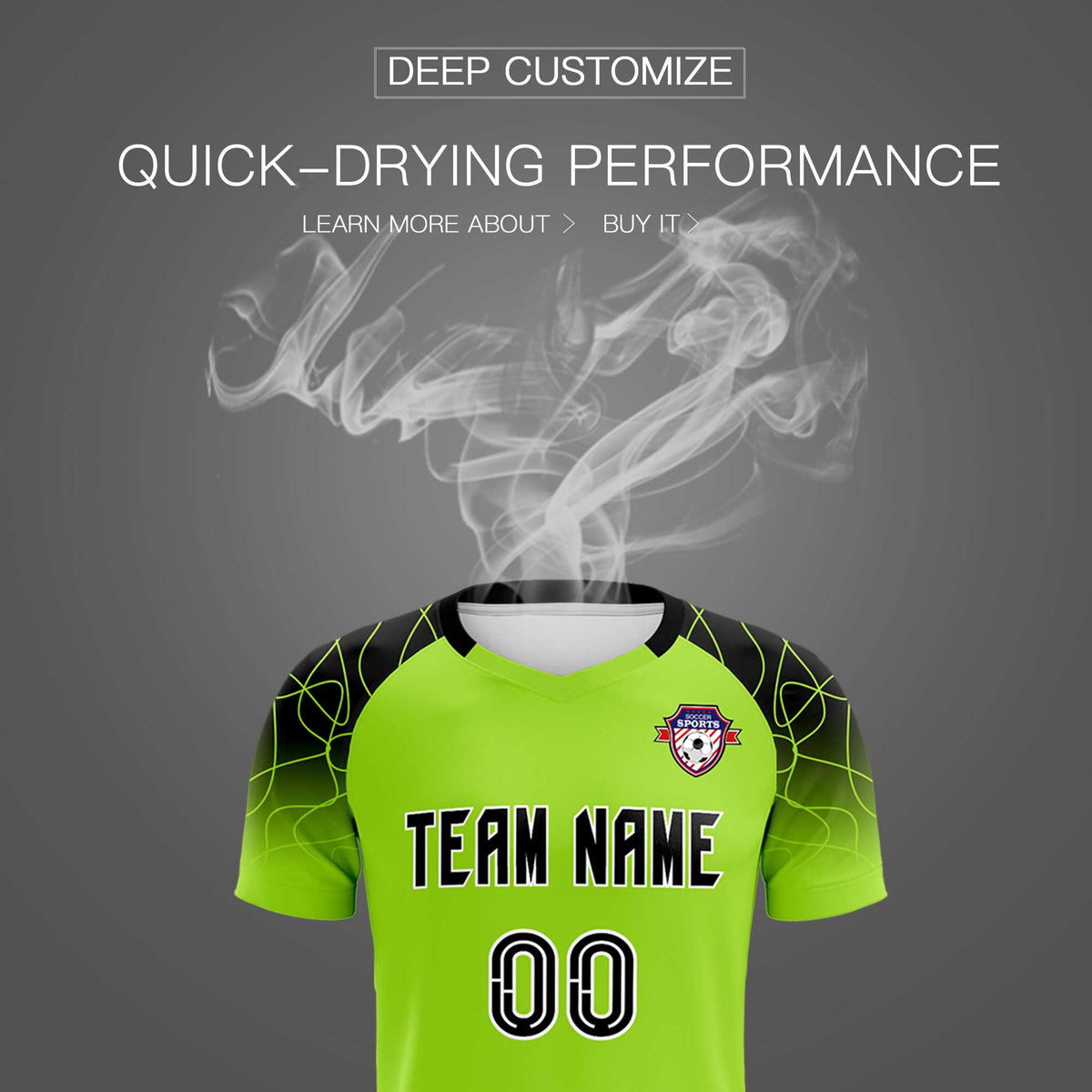 Custom Neon Green Classic Football Training Kit Jersey For Adults/Kids