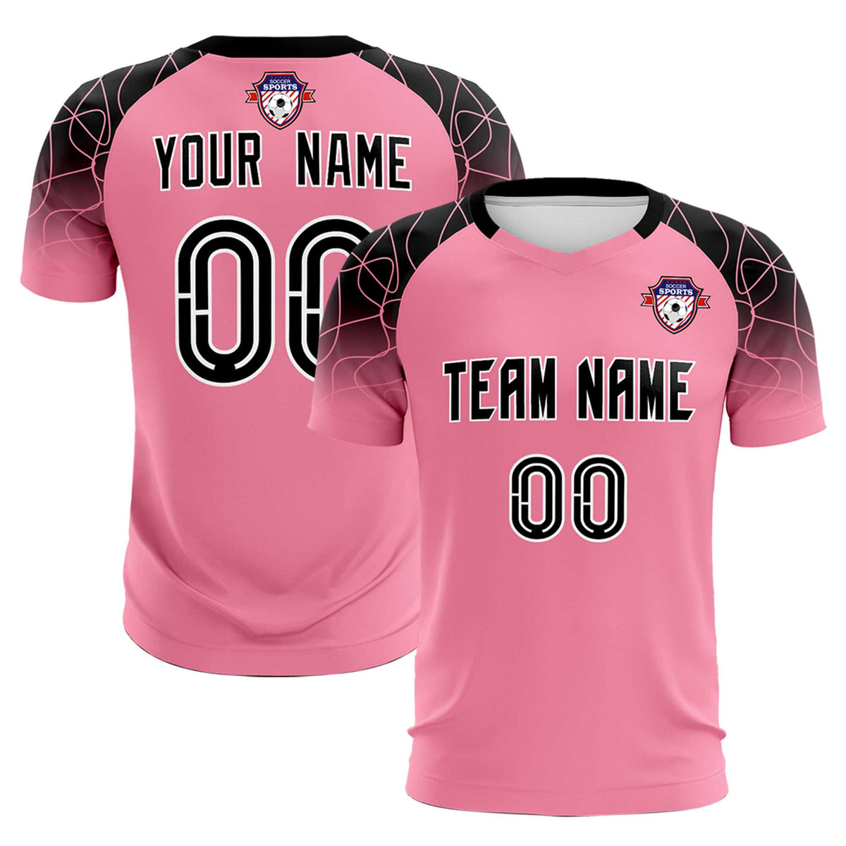 Custom Light Pink Classic Football Training Kit Jersey For Adults/Kids