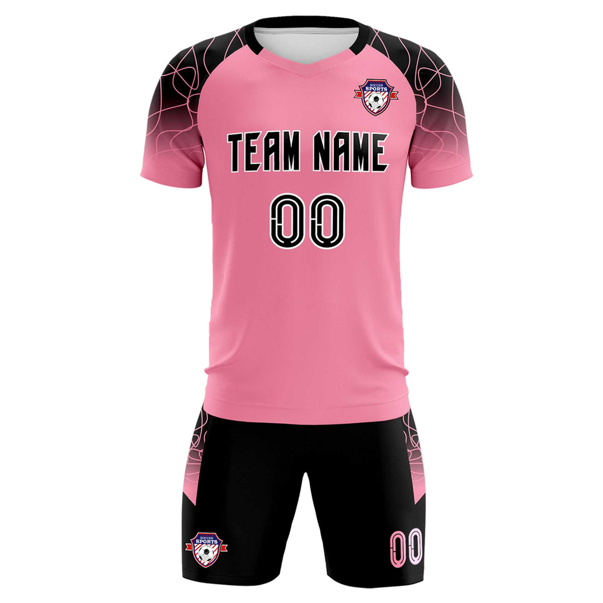 Custom Light Pink Classic Football Training Kit Jersey For Adults/Kids