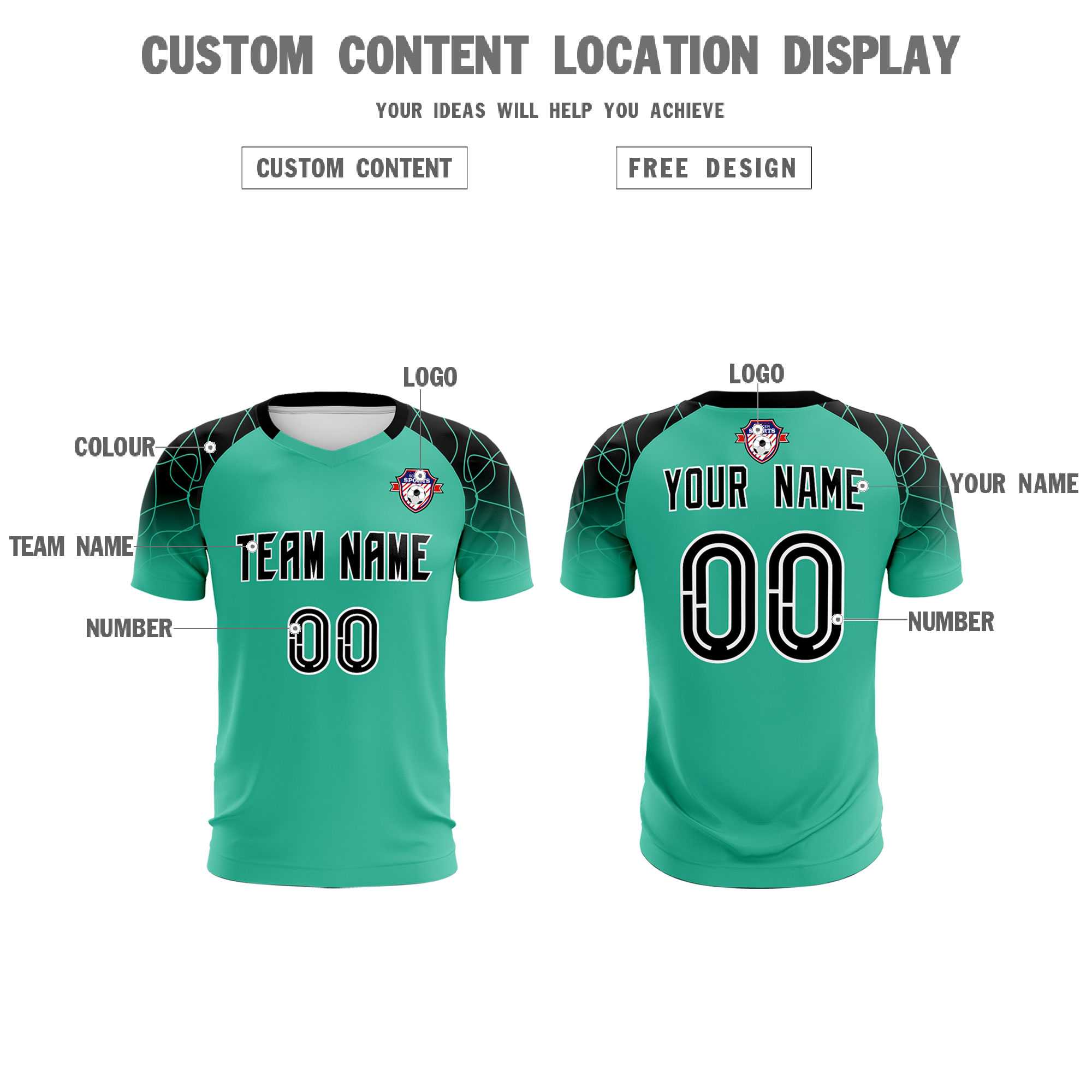 Custom Green Classic Football Training Kit Jersey For Adults/Kids