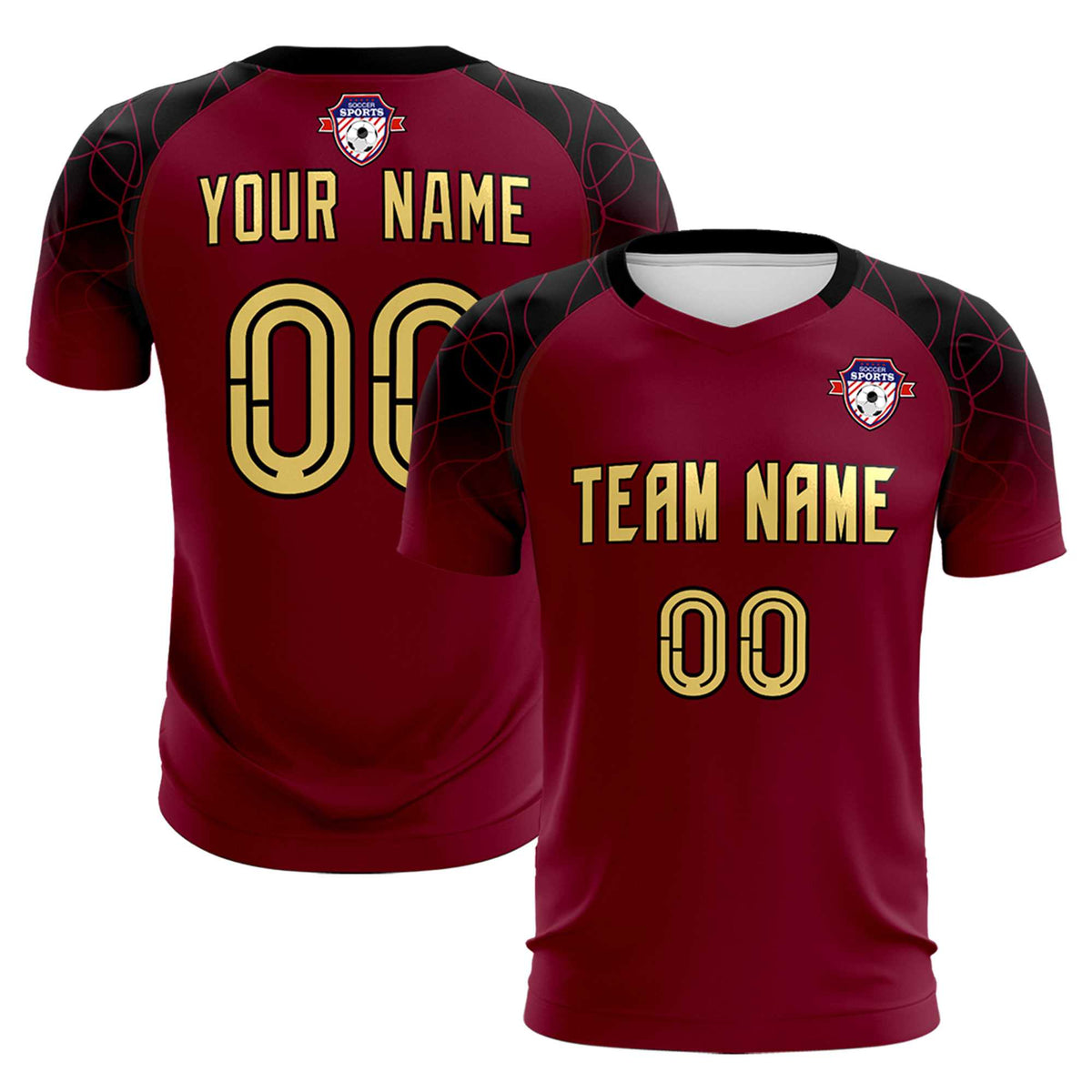 Custom Crimson Classic Football Training Kit Jersey For Adults/Kids