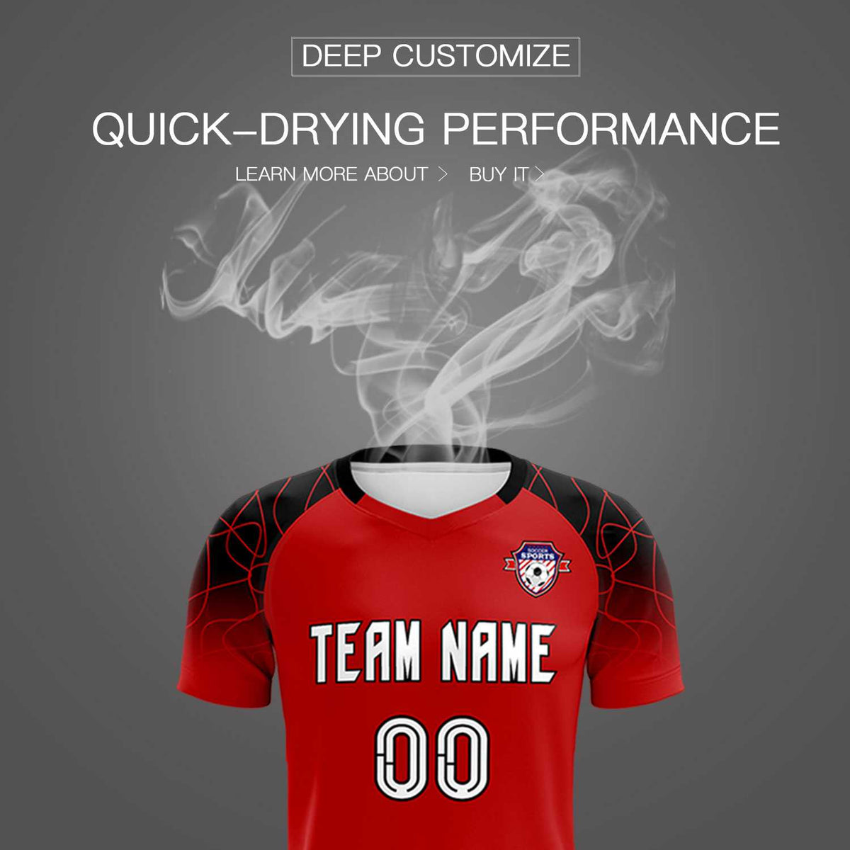 Custom Red Classic Football Training Kit Jersey For Adults/Kids