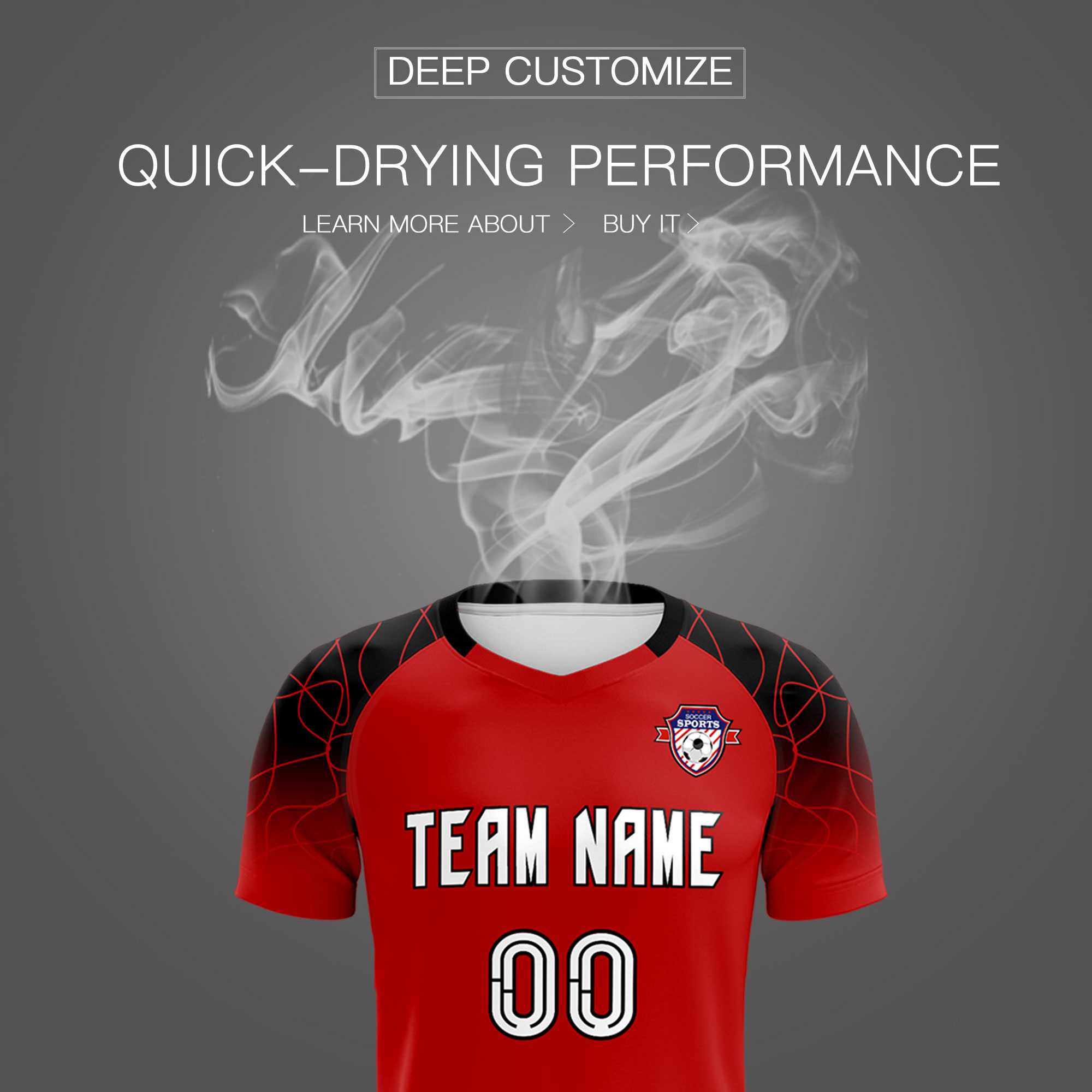 Custom Red Classic Football Training Kit Jersey For Adults/Kids