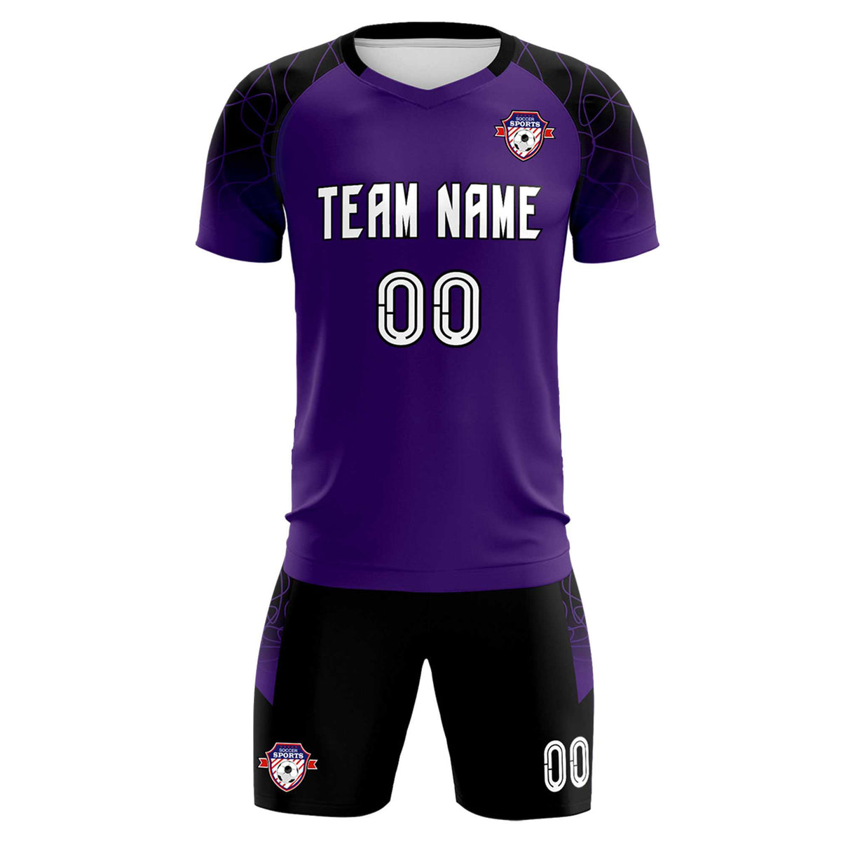 Custom Purple Classic Football Training Kit Jersey For Adults/Kids