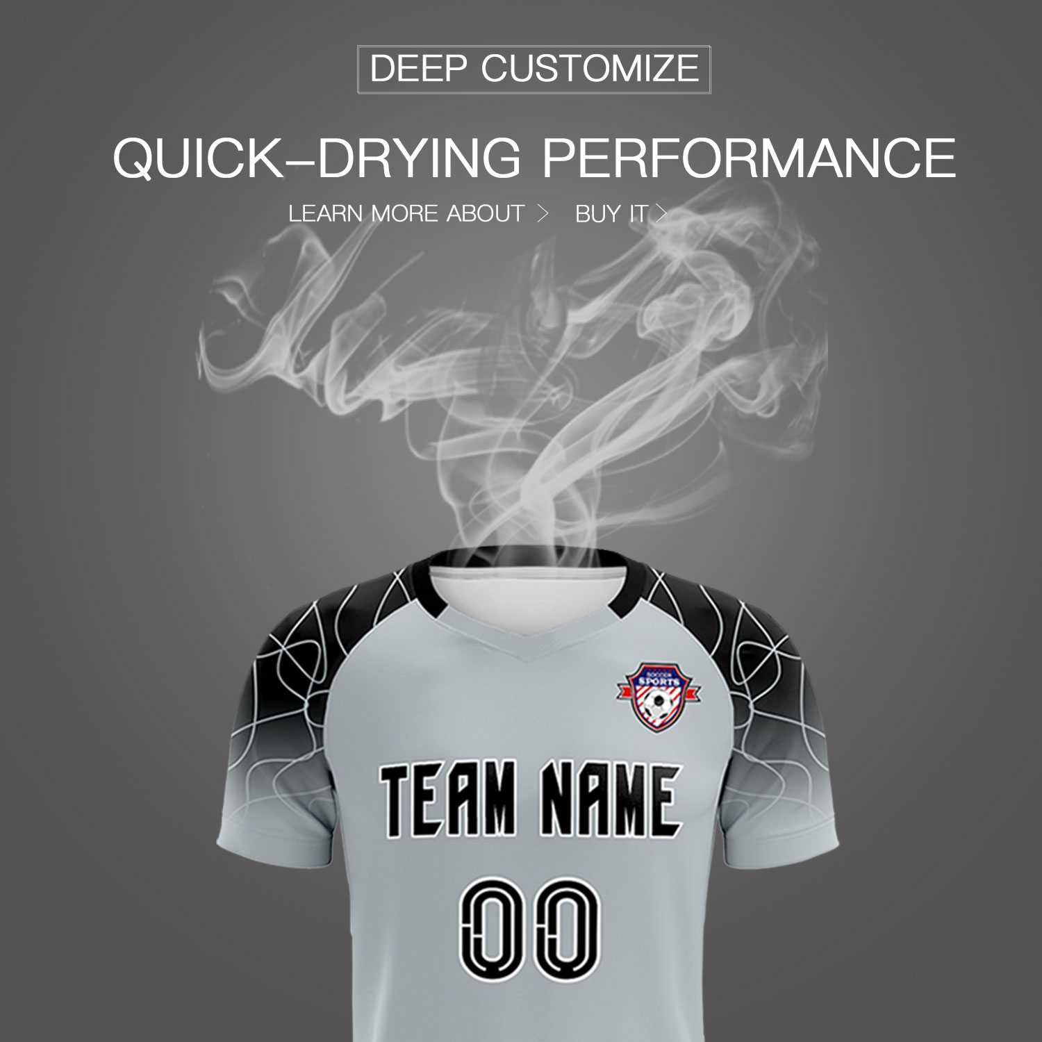 Custom Silver Classic Football Training Kit Jersey For Adults/Kids