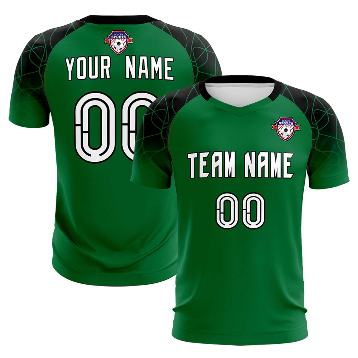 Custom Kelly Green Classic Football Training Kit Jersey For Adults/Kids