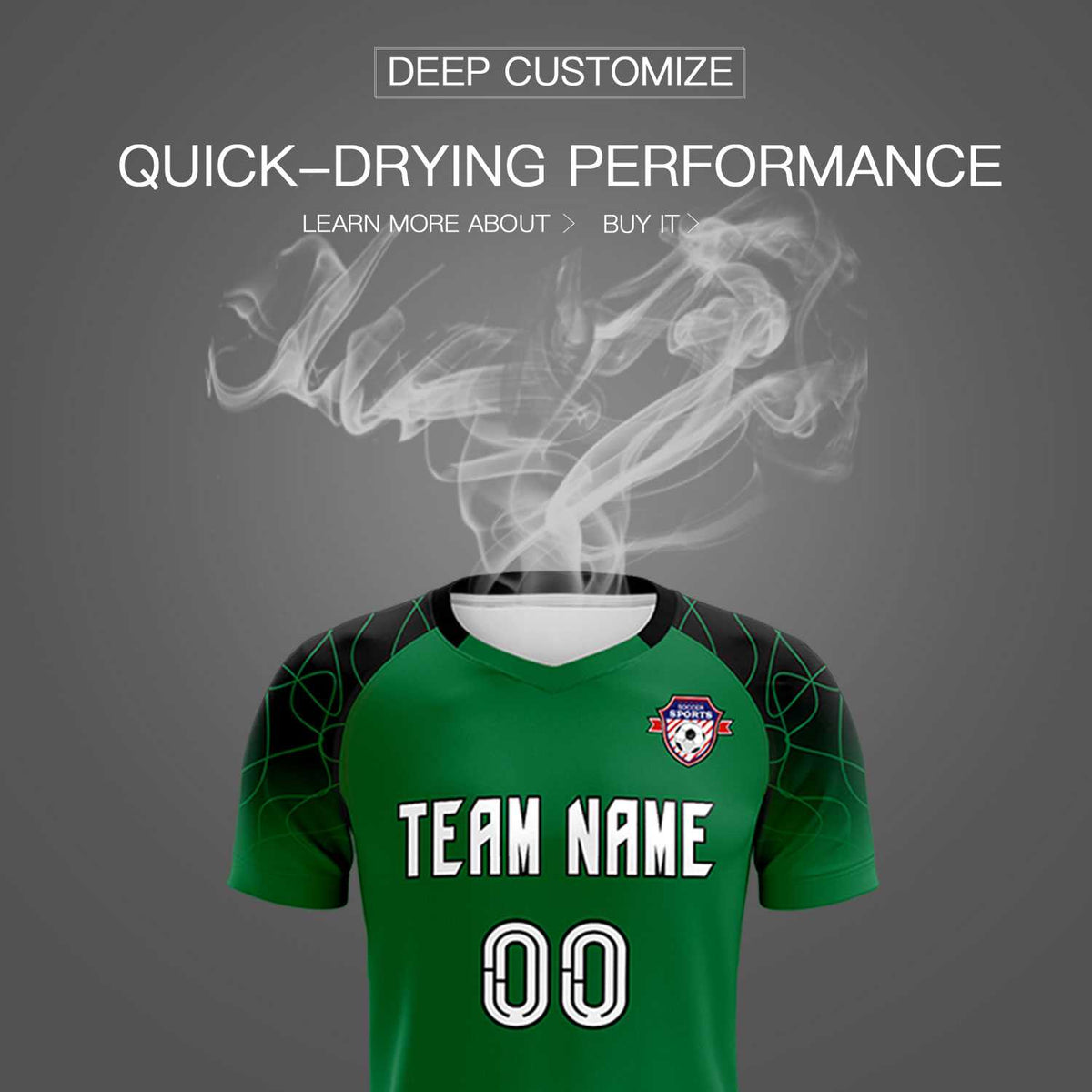 Custom Kelly Green Classic Football Training Kit Jersey For Adults/Kids