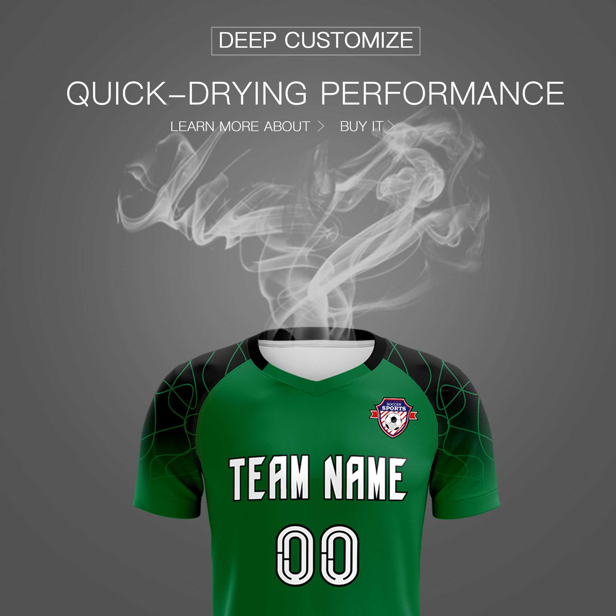 Custom Kelly Green Classic Football Training Kit Jersey For Adults/Kids