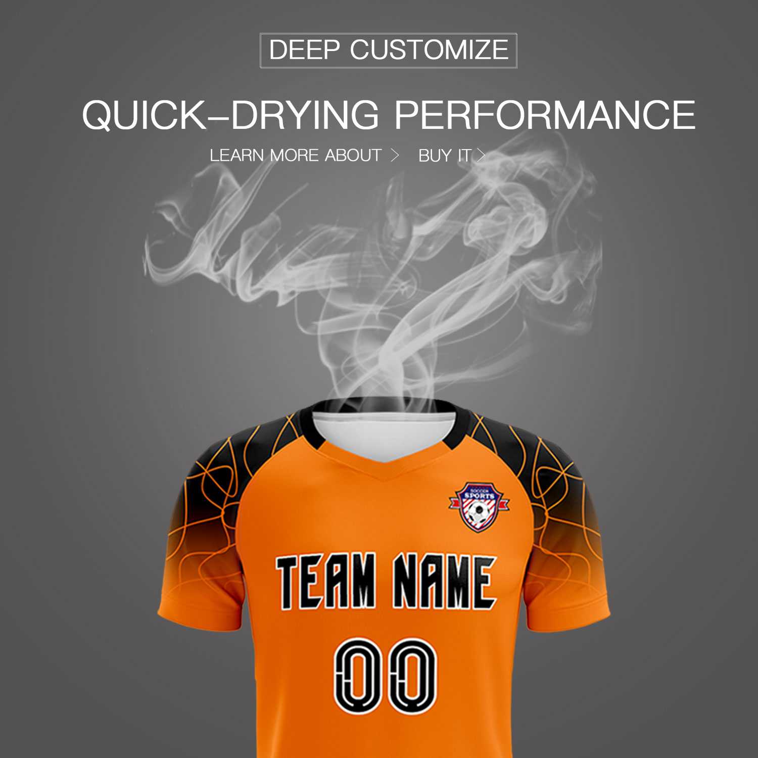 Custom Orange Classic Football Training Kit Jersey For Adults/Kids
