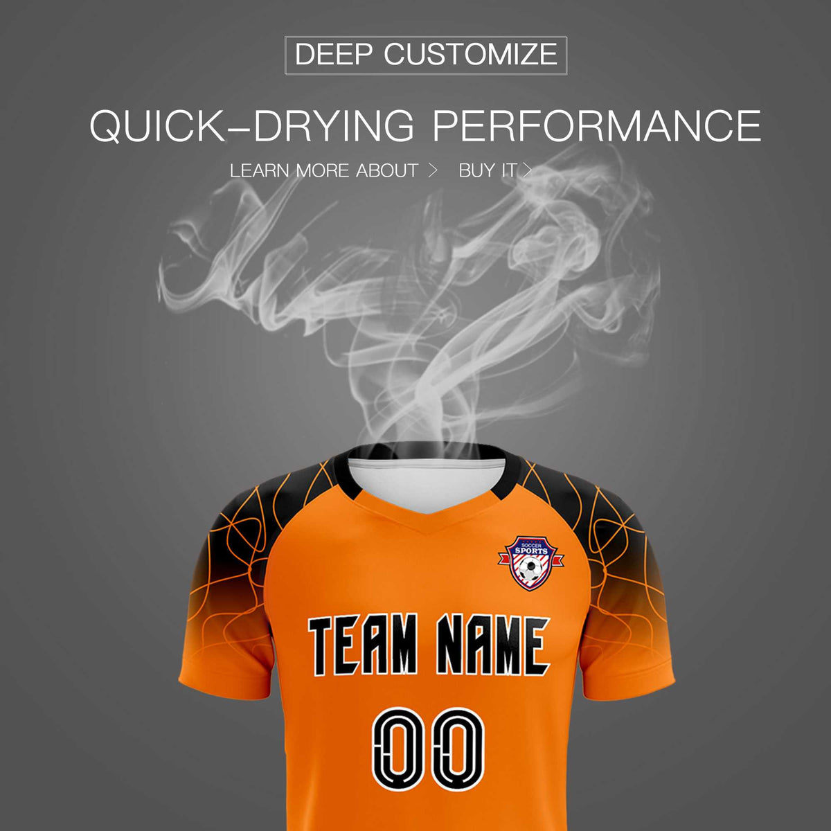 Custom Orange Classic Football Training Kit Jersey For Adults/Kids