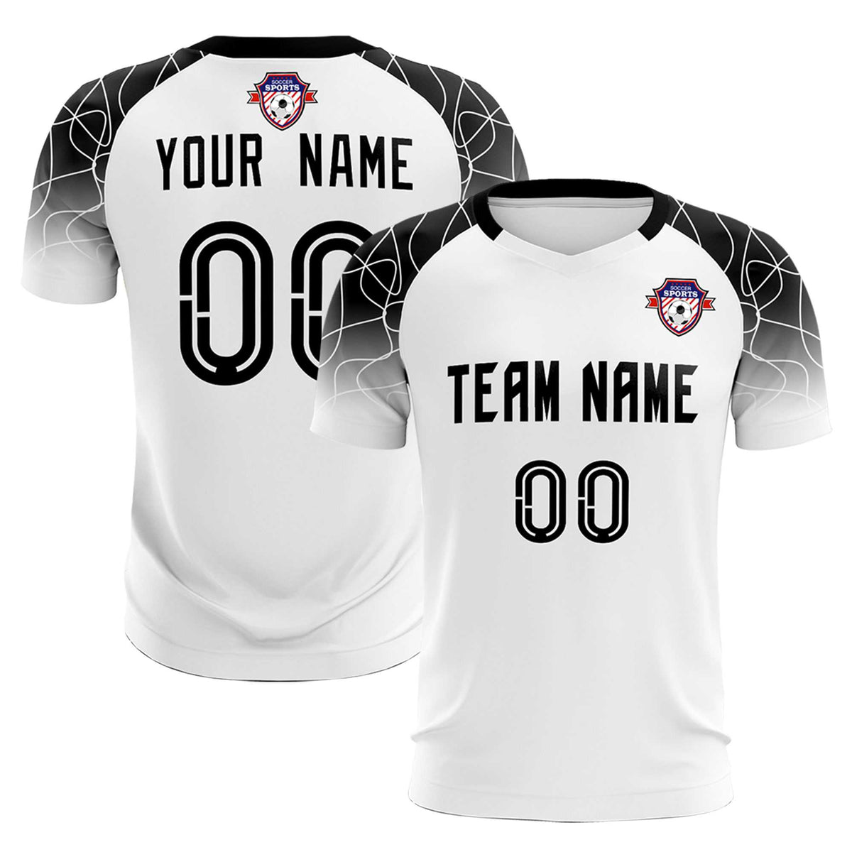 Custom White Classic Football Training Kit Jersey For Adults/Kids
