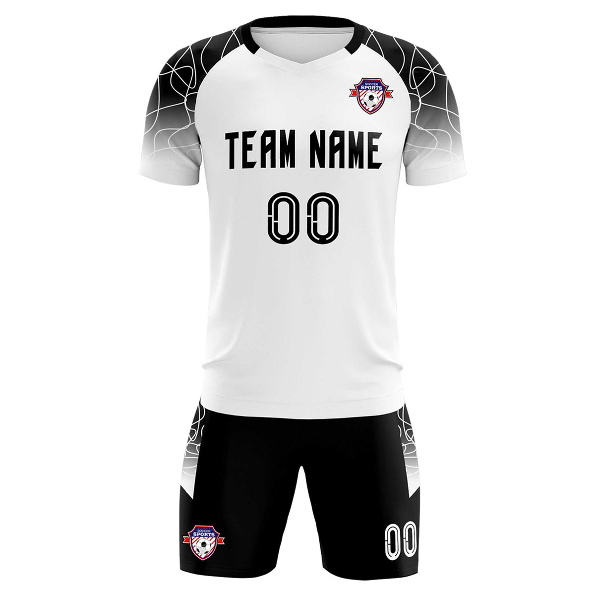 Custom White Classic Football Training Kit Jersey For Adults/Kids