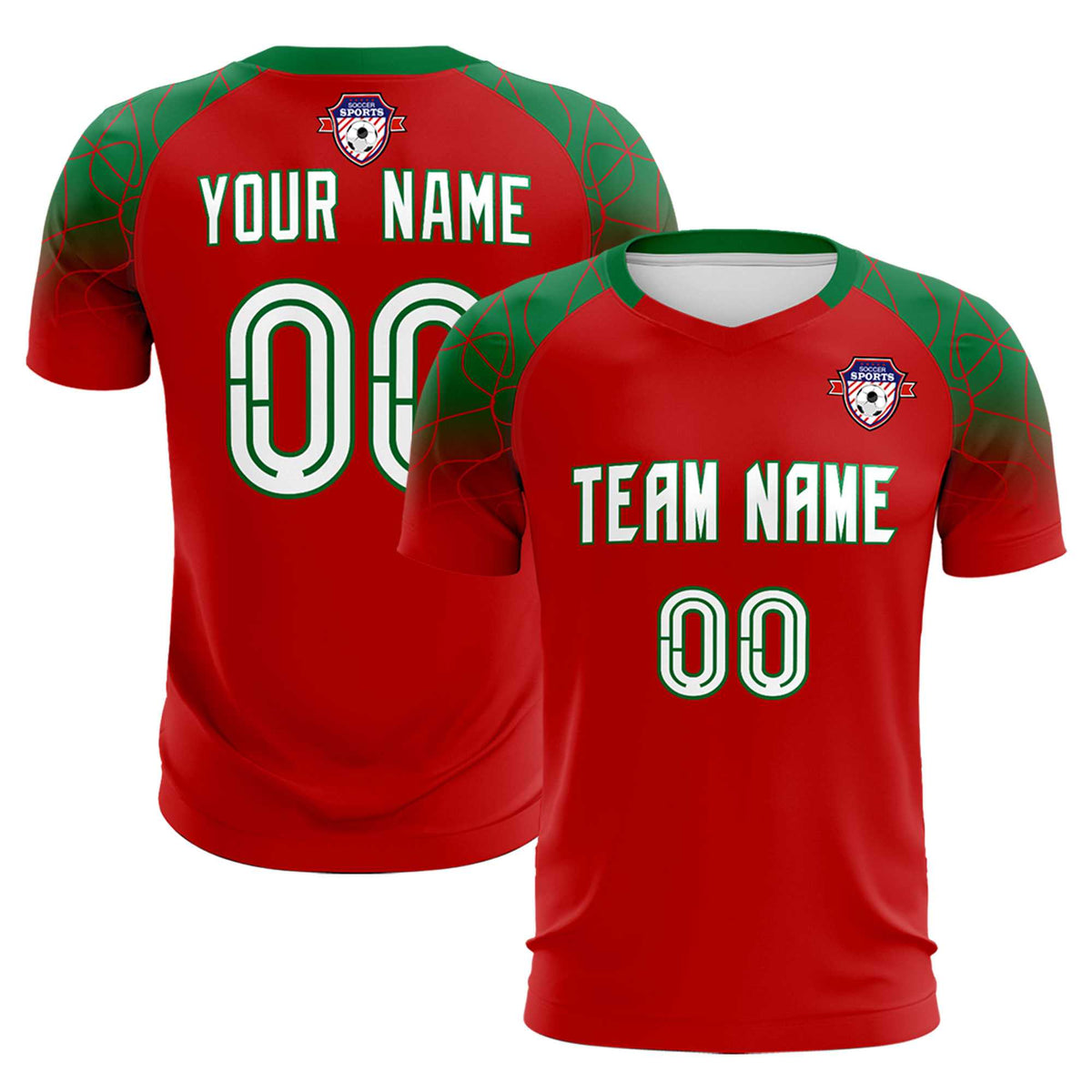 Custom Red Classic Football Training Kit Jersey For Adults/Kids