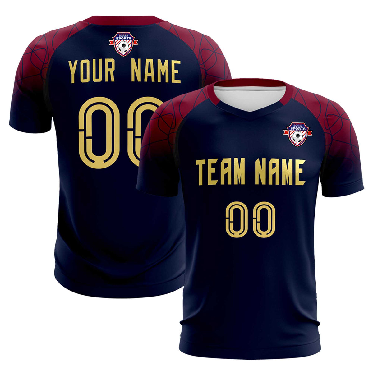 Custom Navy Classic Football Training Kit Jersey For Adults/Kids