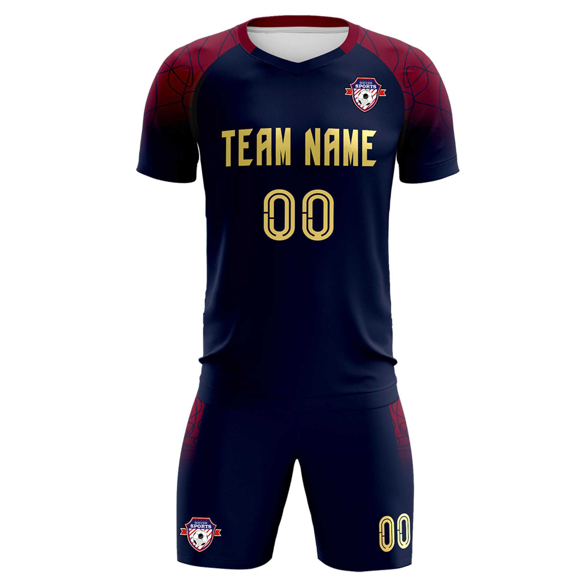 Custom Navy Classic Football Training Kit Jersey For Adults/Kids
