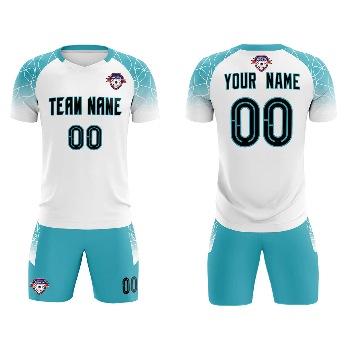 Custom White Classic Football Training Kit Jersey For Adults/Kids