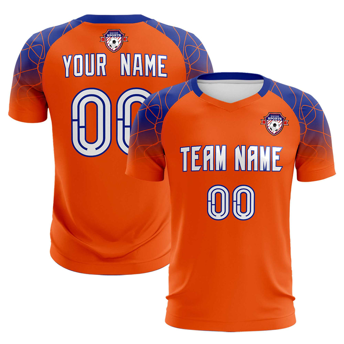 Custom Orange Classic Football Training Kit Jersey For Adults/Kids