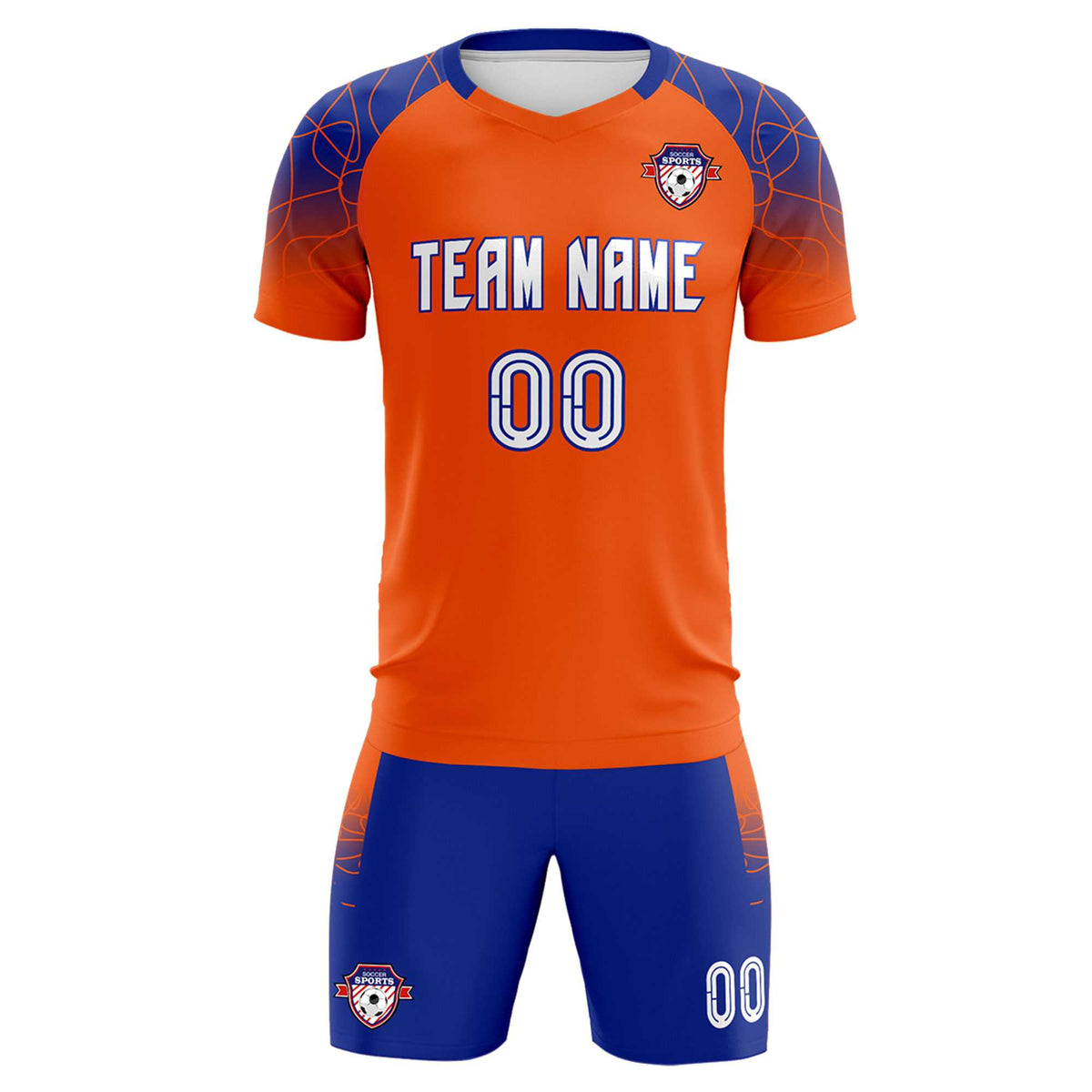 Custom Orange Classic Football Training Kit Jersey For Adults/Kids