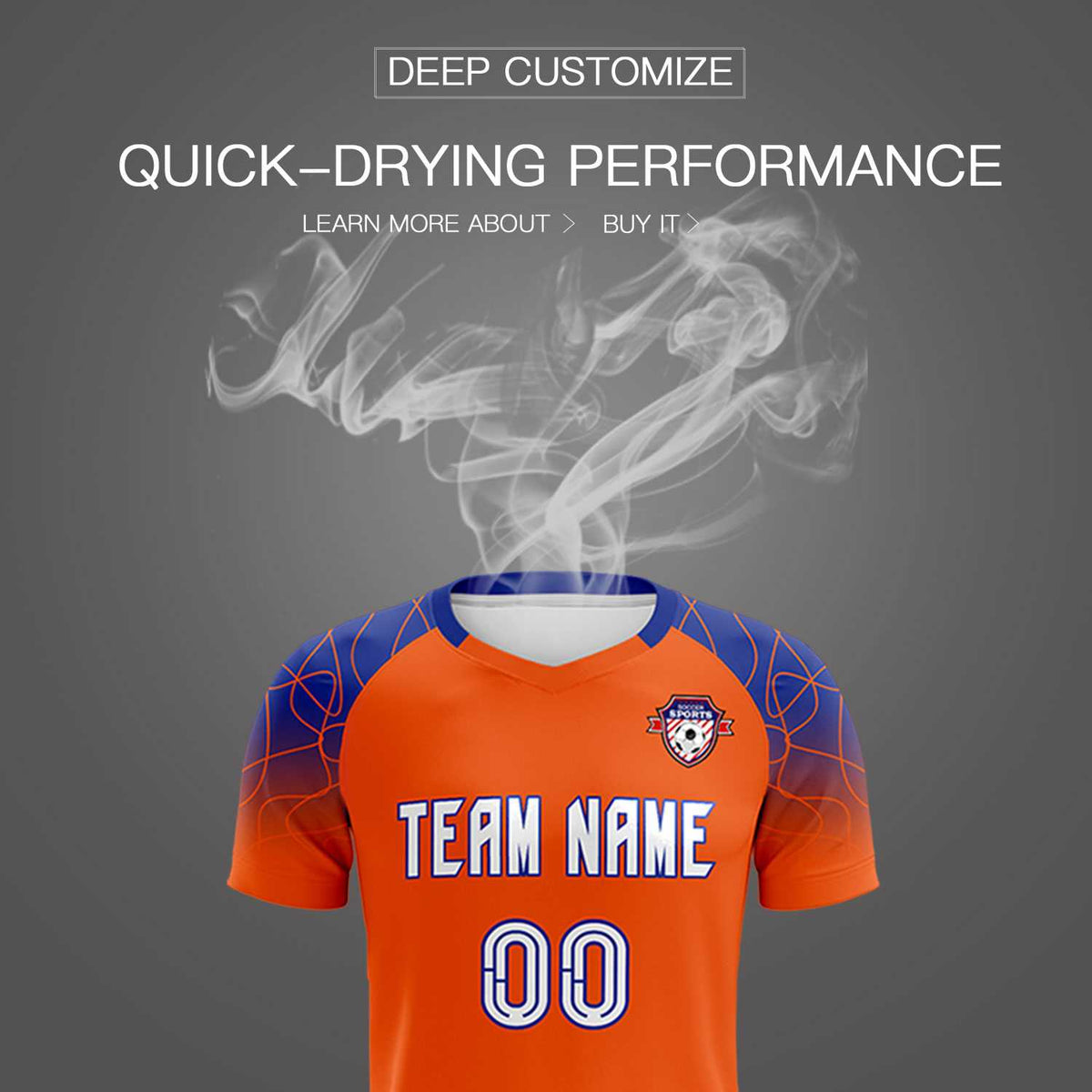 Custom Orange Classic Football Training Kit Jersey For Adults/Kids
