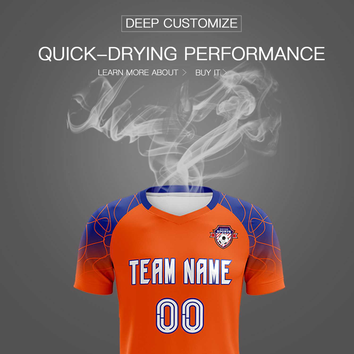 Custom Orange Classic Football Training Kit Jersey For Adults/Kids