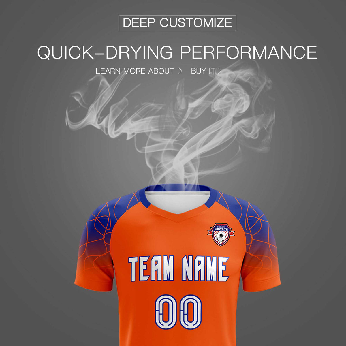 Custom Orange Classic Football Training Kit Jersey For Adults/Kids