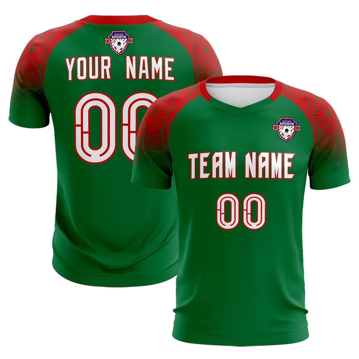 Custom Kelly Green Classic Football Training Kit Jersey For Adults/Kids