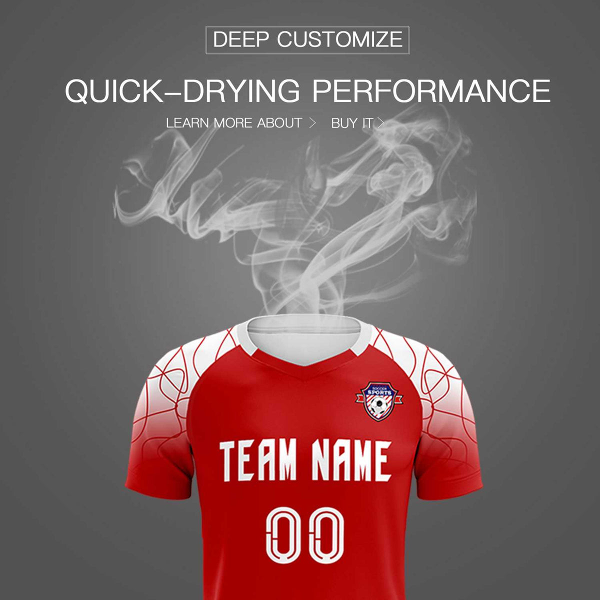 Custom Red Classic Football Training Kit Jersey For Adults/Kids